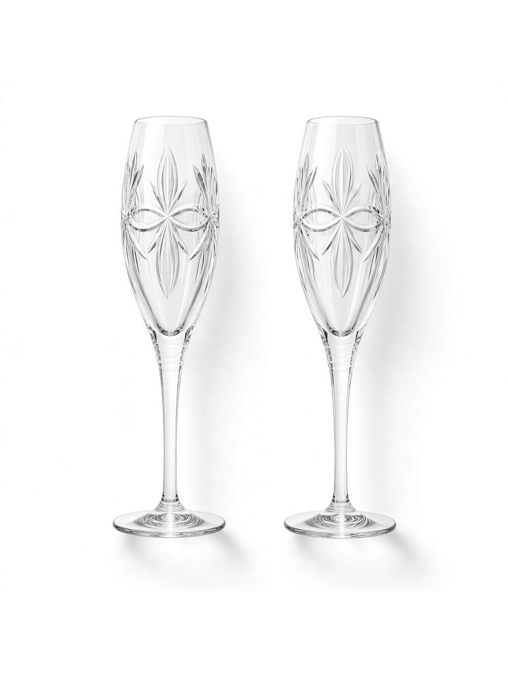 Waterford Wishes Happy Anniversary Crystal Toasting Flutes Champagne Glasses